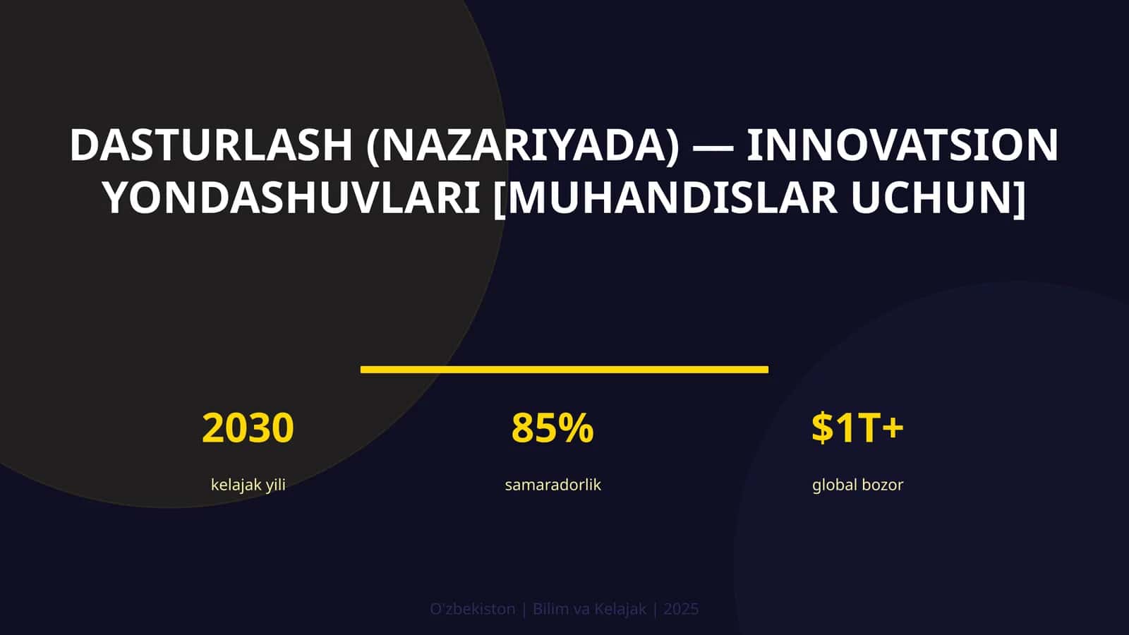 Dasturlash (nazariyada) — innovatsion yondashuvlari [muhandislar uchun]