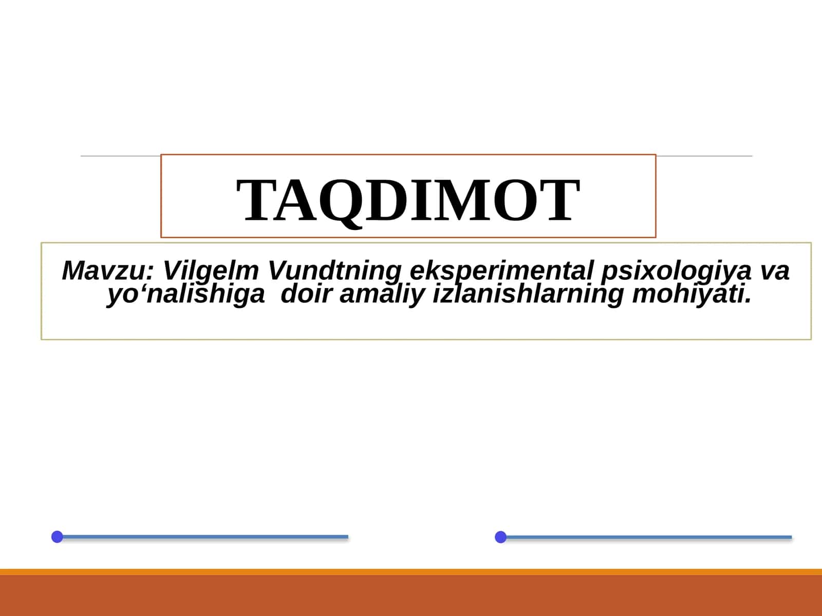 Vilgelm Vundtning eksperimental psixologiya va  yoʻnalishiga  doir amaliy izlanishlarning mohiyati