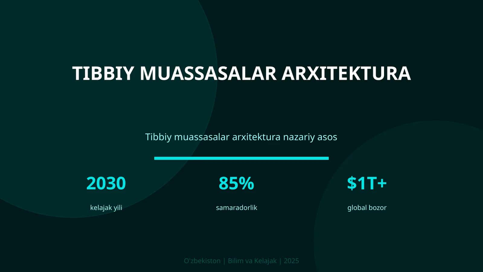 Tibbiy muassasalar arxitektura
