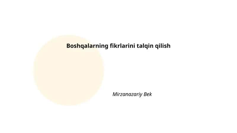 Boshqalarning fikrlarini talqin qilish