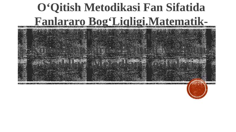 Matematika Oʻqitish Metodikasi