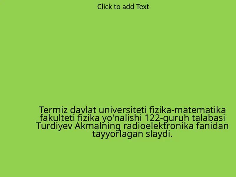 Radioelektronika fanidan slayd