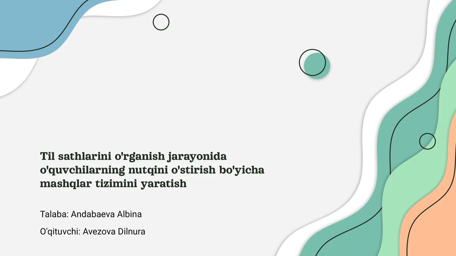 Til sathlarini o'rganish tizimi