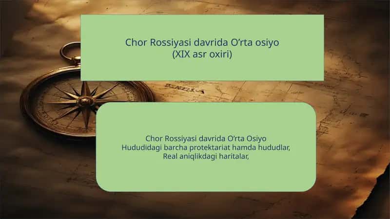 Chor Rossiyasi davrida O’rta Osiyo(XIX asr oxiri)