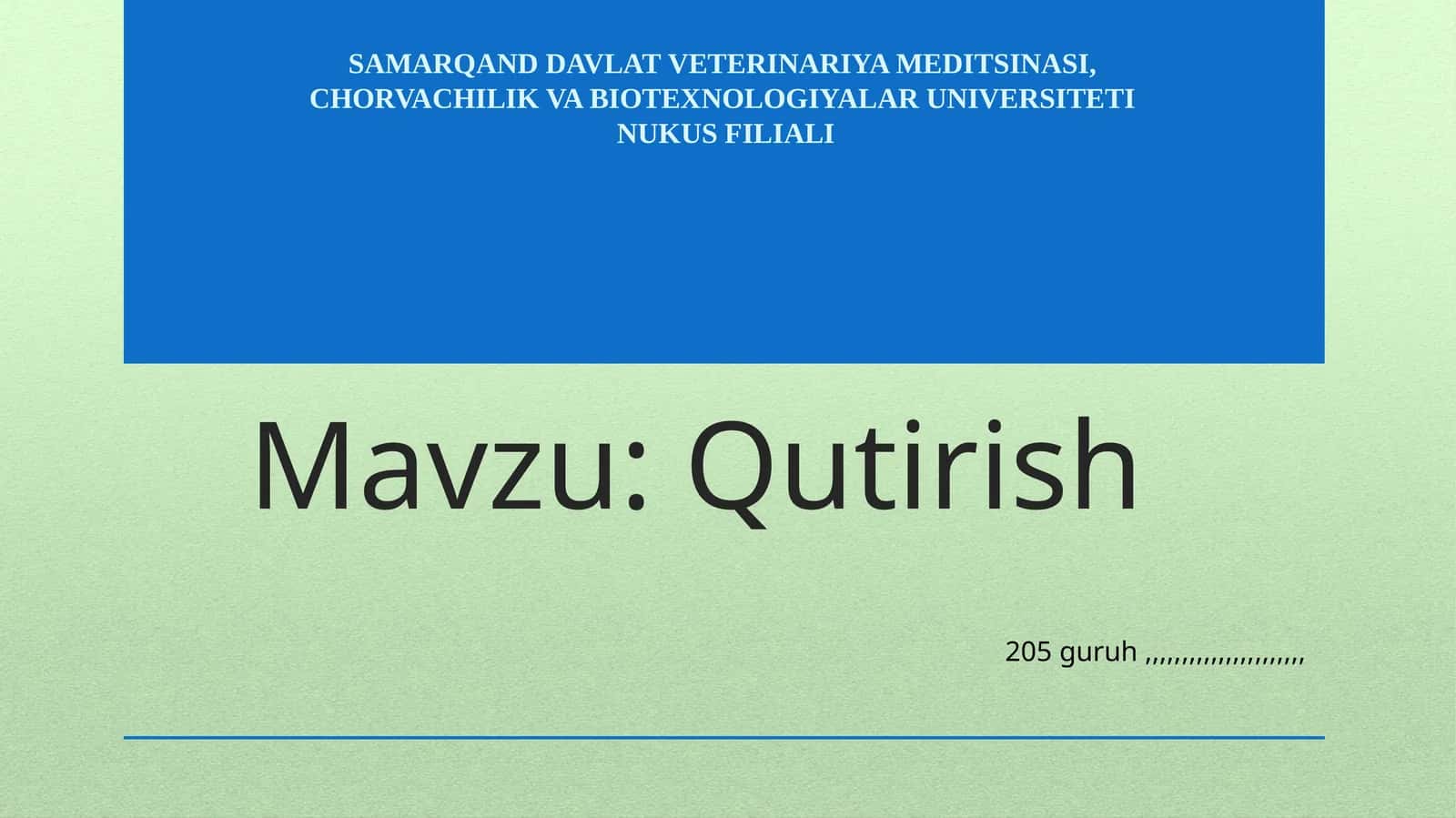 Qutirish