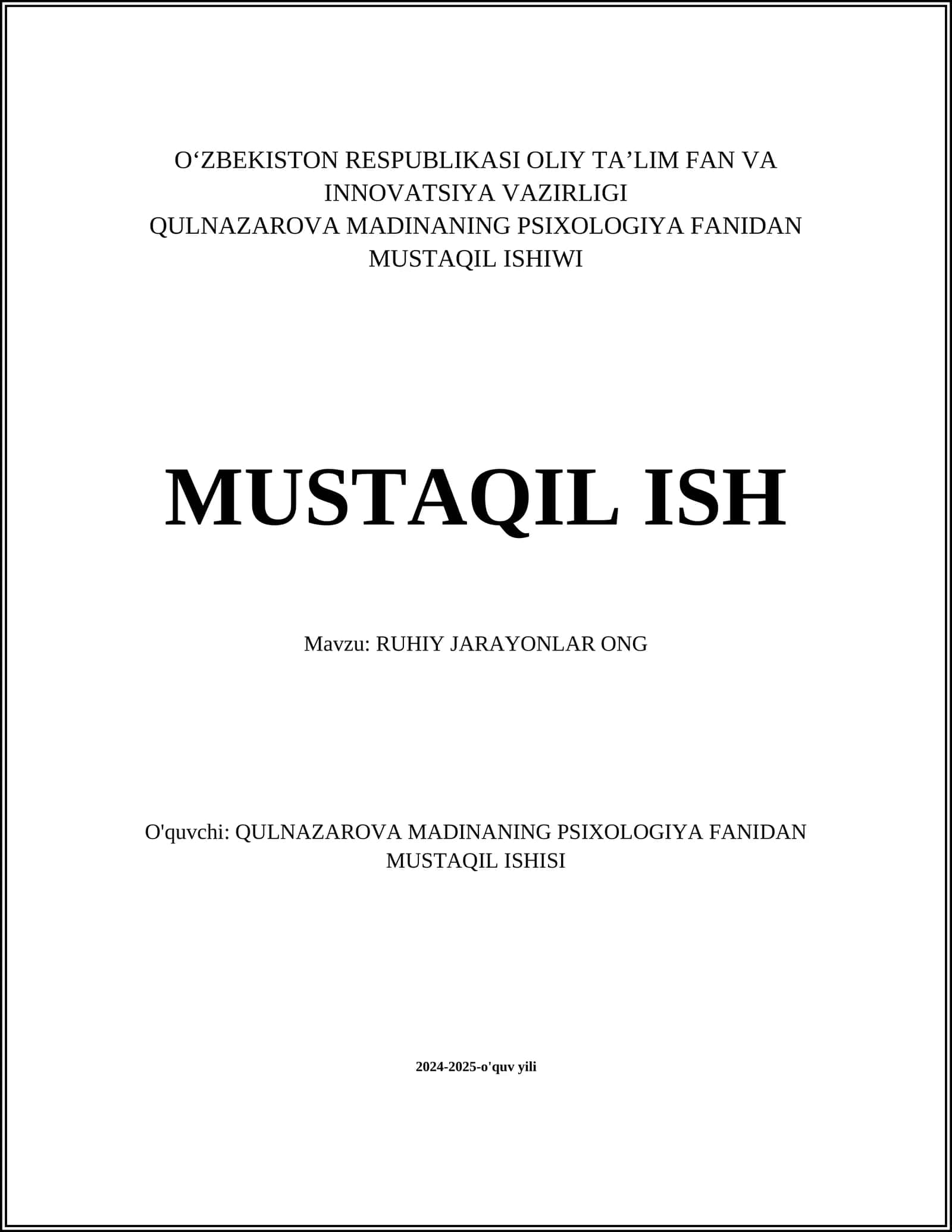 RUHIY JARAYONLAR ONG