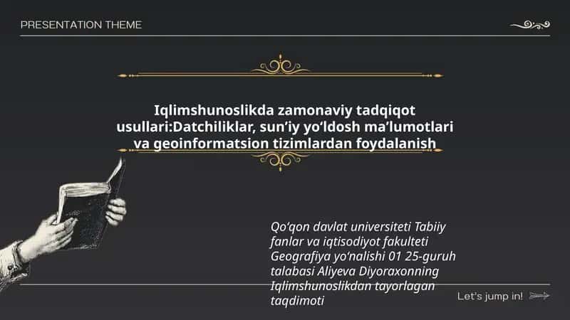 Iqlimshunoslikda zamonaviy tadqiqot usullari