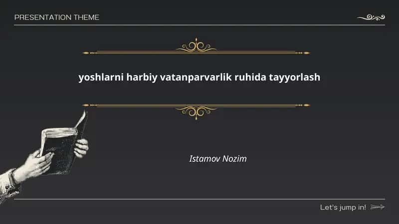 Yoshlarni harbiy vatanparvarlik ruhida tayyorlash