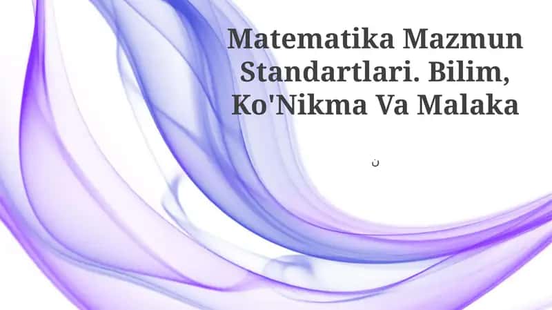 Matematika Mazmun Standartlari