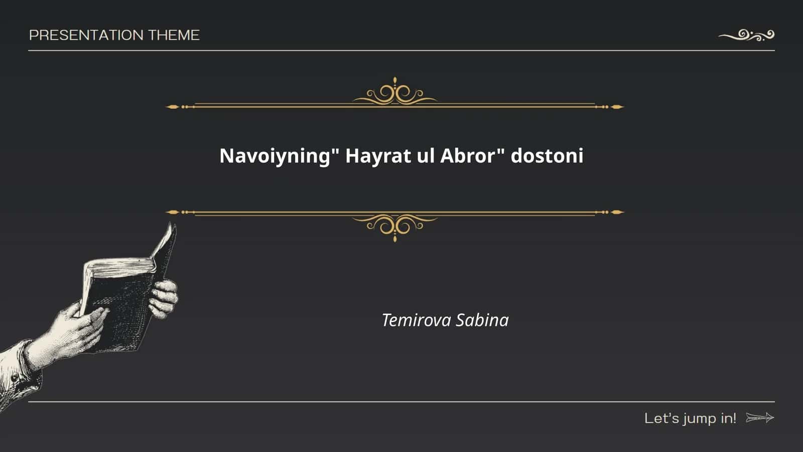 Hayrat ul Abror dostoni