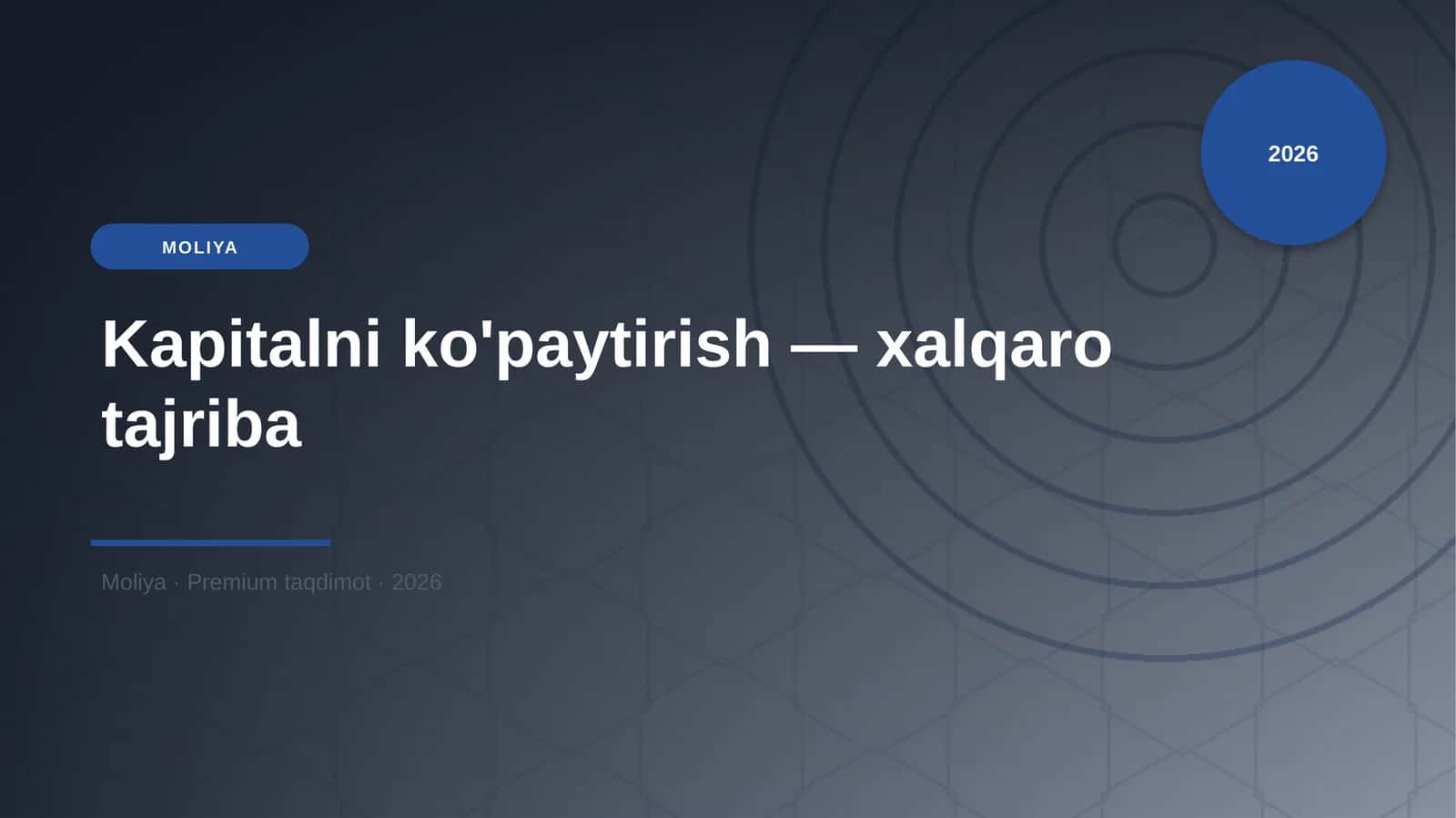 Kapitalni ko'paytirish — xalqaro tajriba