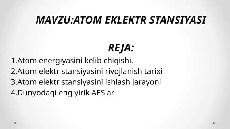 ATOM EKLEKTR STANSIYASI