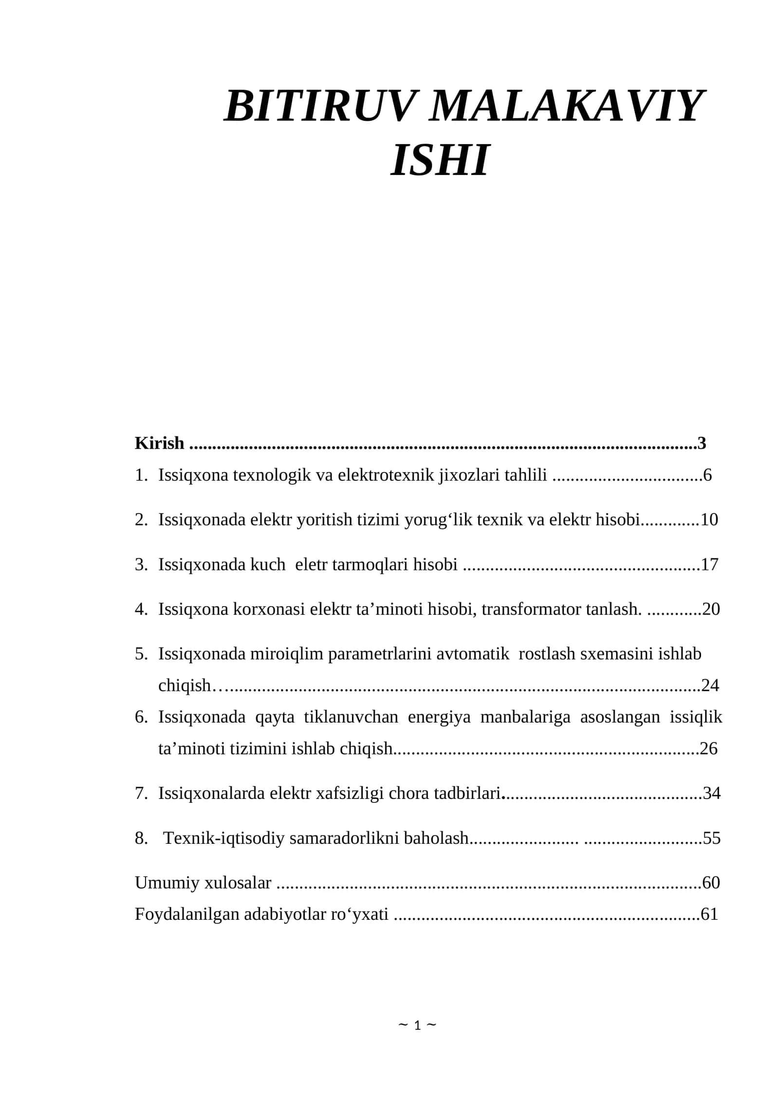 ISSIQXONA BMI