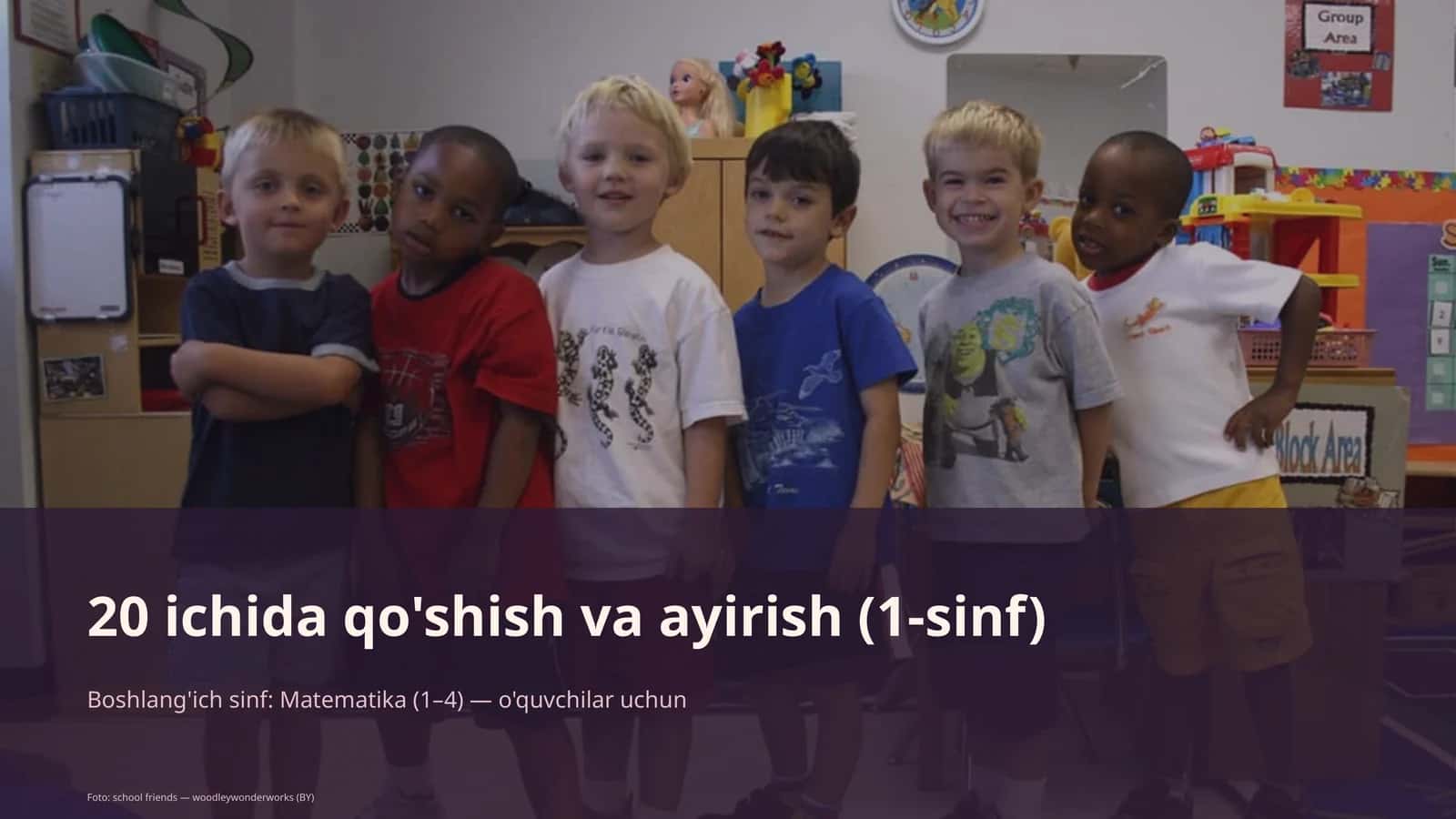 20 ichida qo'shish va ayirish (1-sinf)