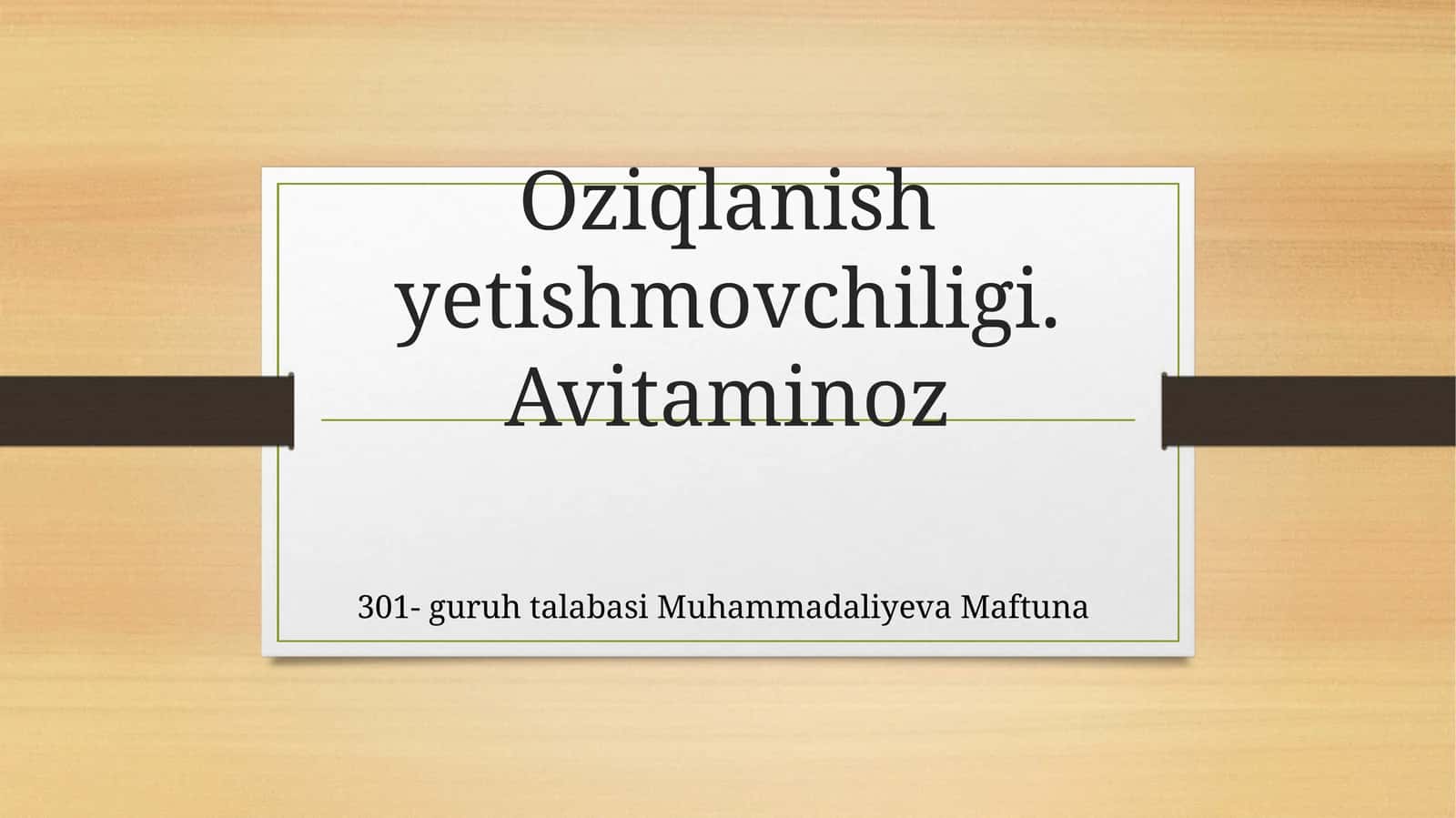 Avitaminoz