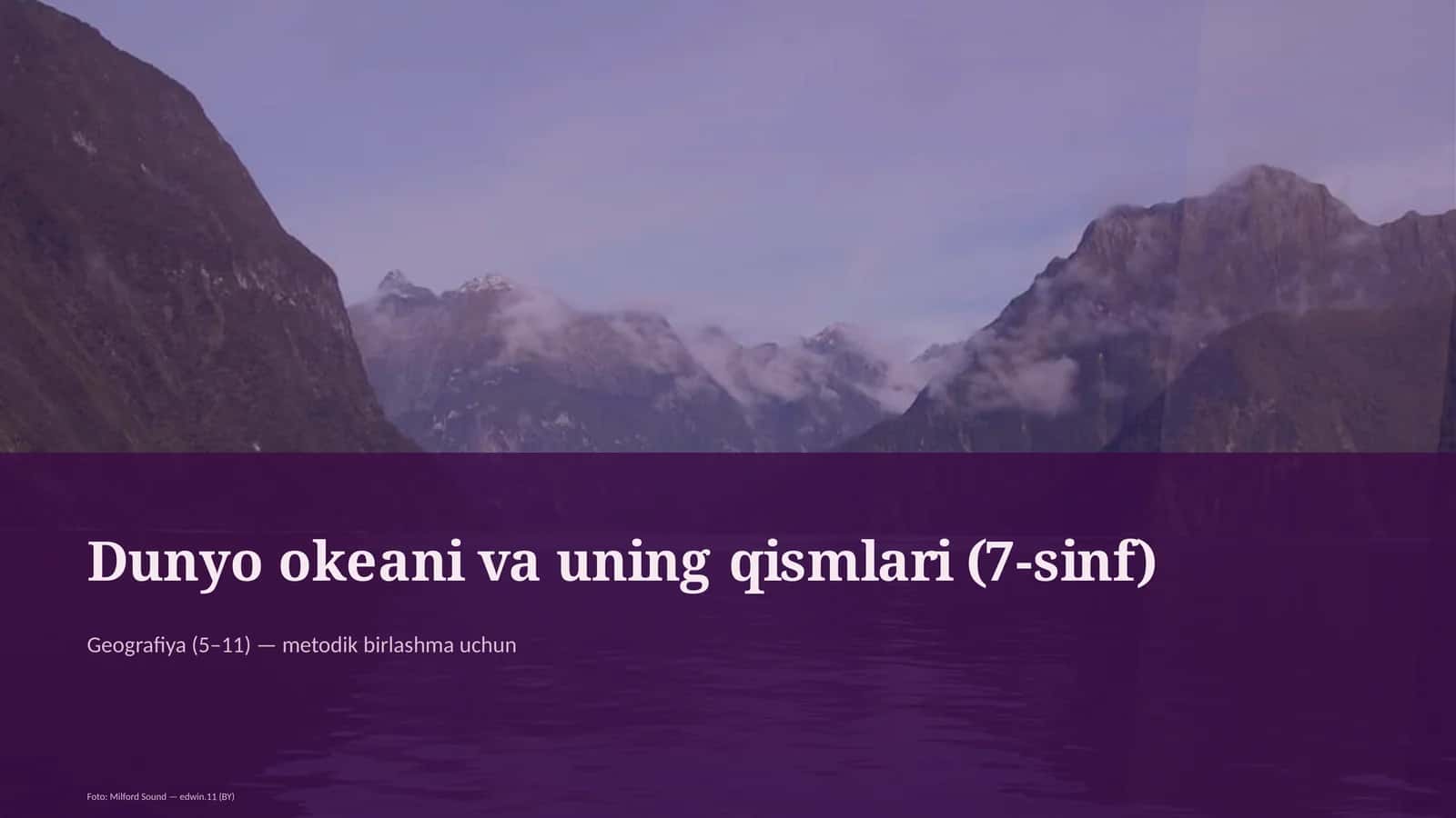 Dunyo okeani va uning qismlari (7-sinf)