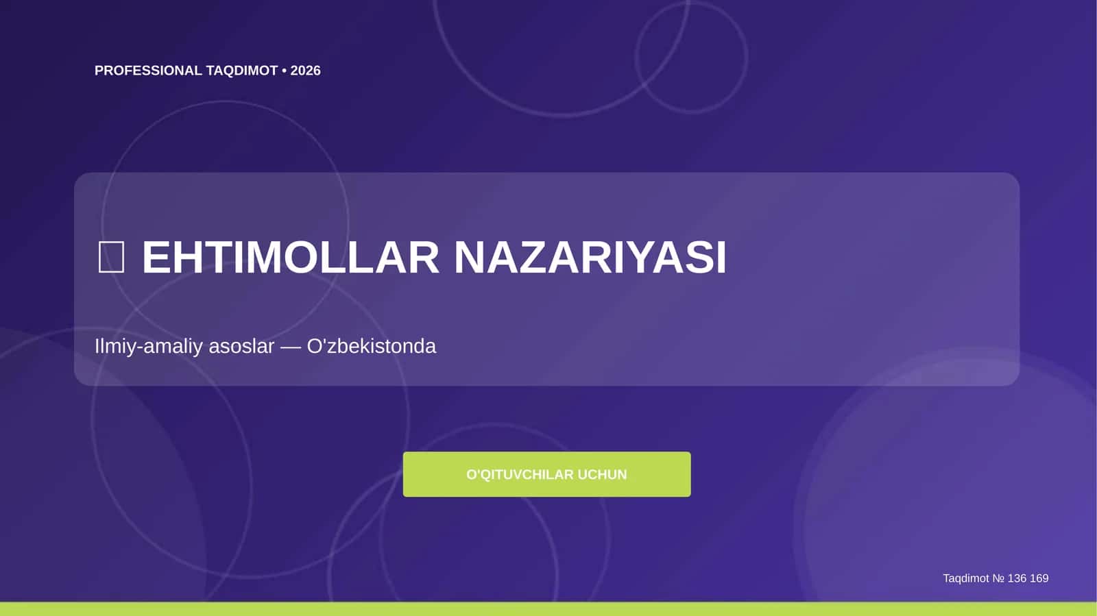 Ehtimollar Nazariyasi