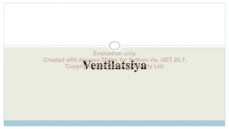 Ventilyatsiya