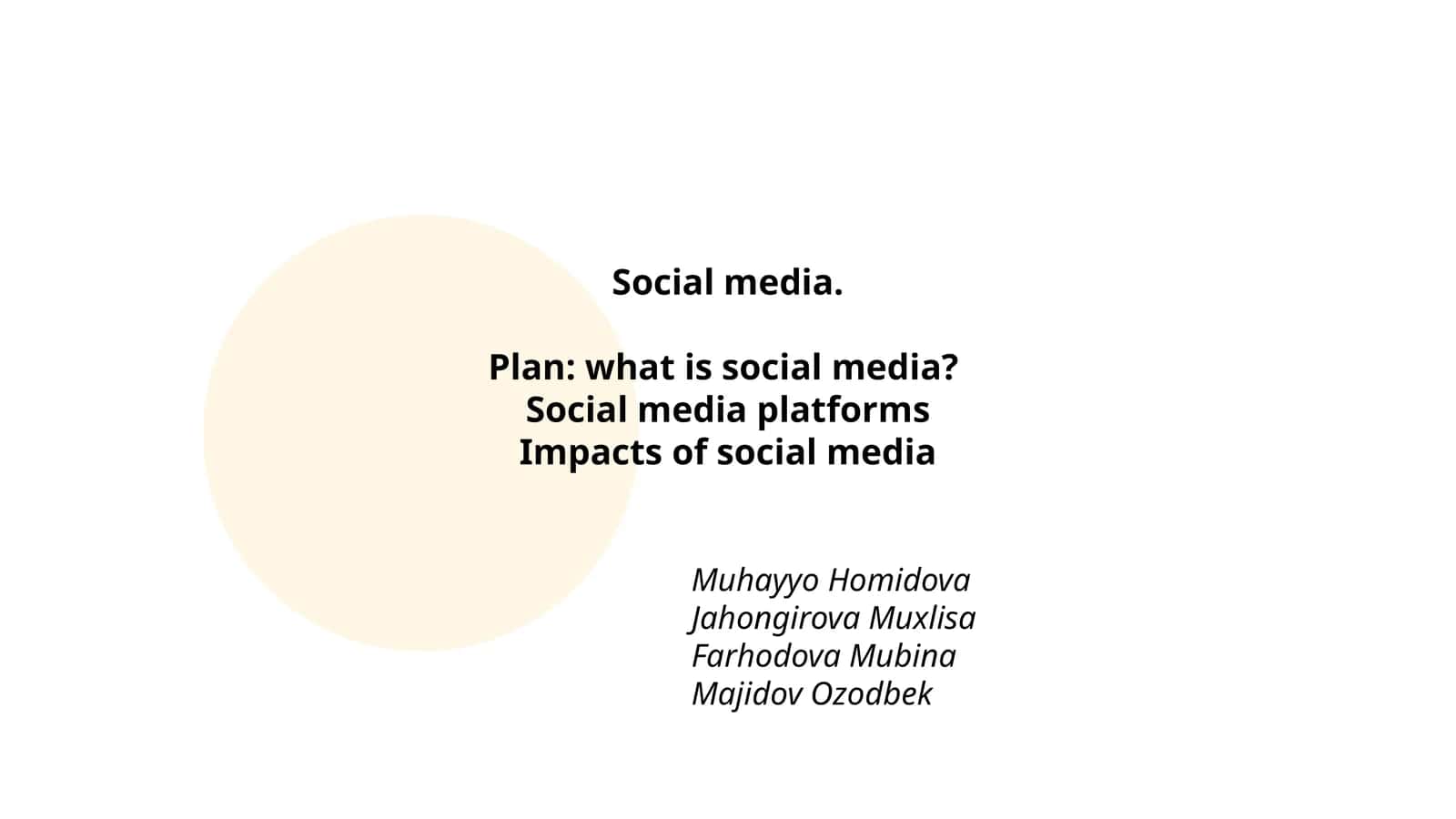 Social media