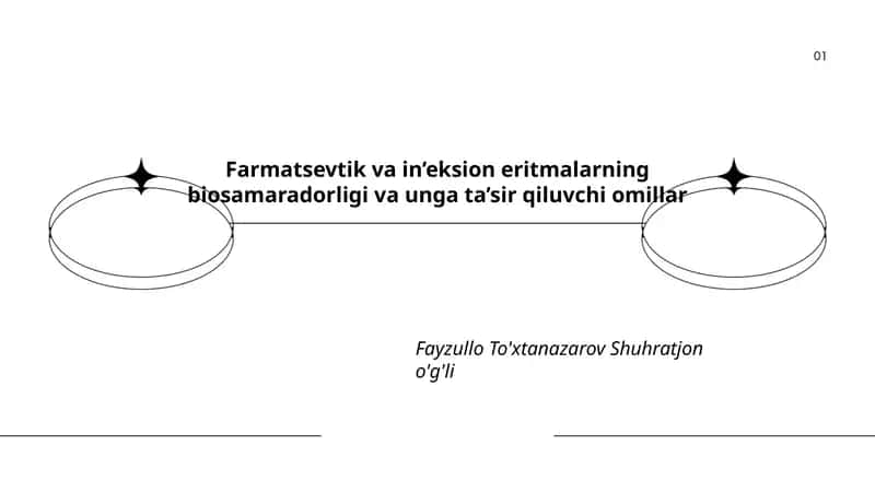 Farmatsevtik va in’eksion eritmalarning biosamaradorligi va unga ta’sir qiluvchi omillar