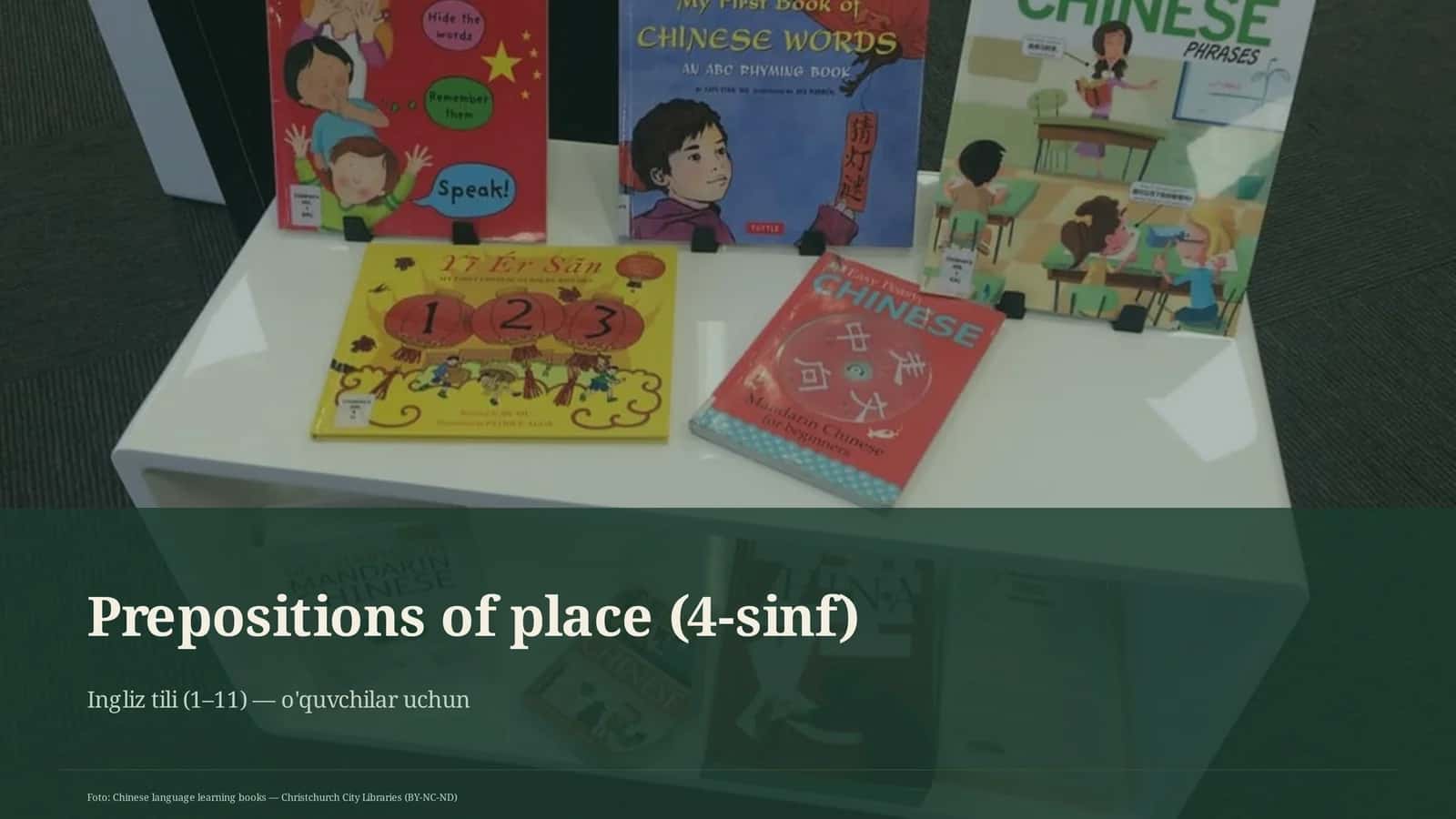 Prepositions of place (4-sinf)