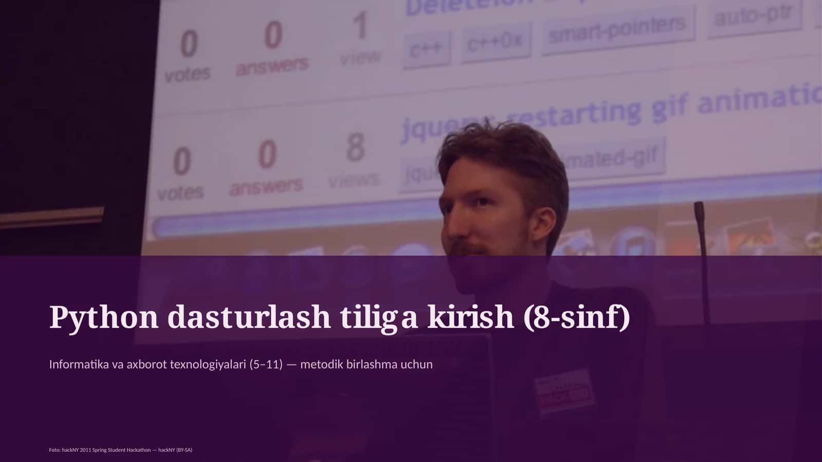 Python dasturlash tiliga kirish (8-sinf)