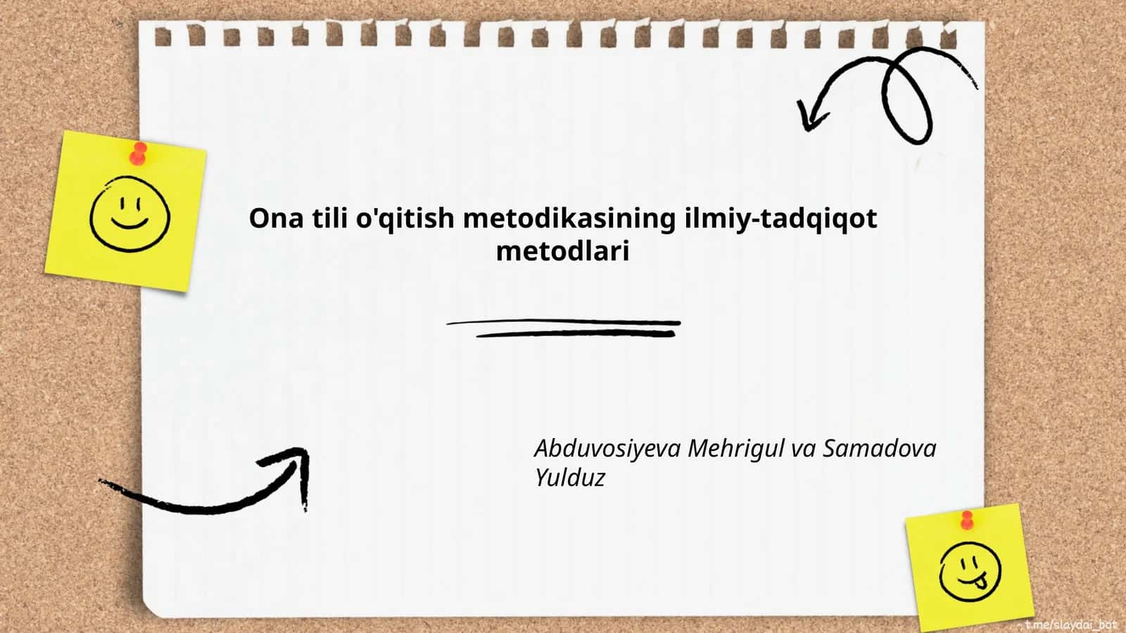 Ona tili o'qitish metodikasining ilmiy-tadqiqot metodlari
