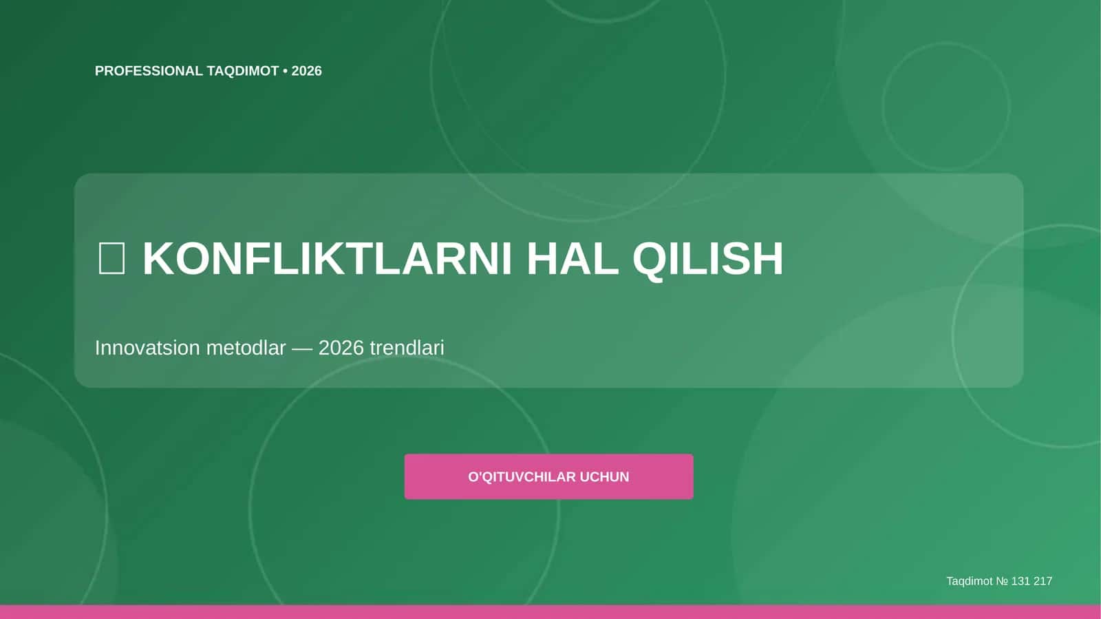 Konfliktlarni hal qilish: innovatsion metodlar (2026 trendlari)
