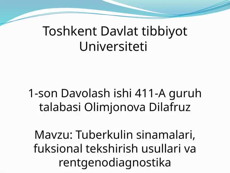 Tuberkulinodiagnostika