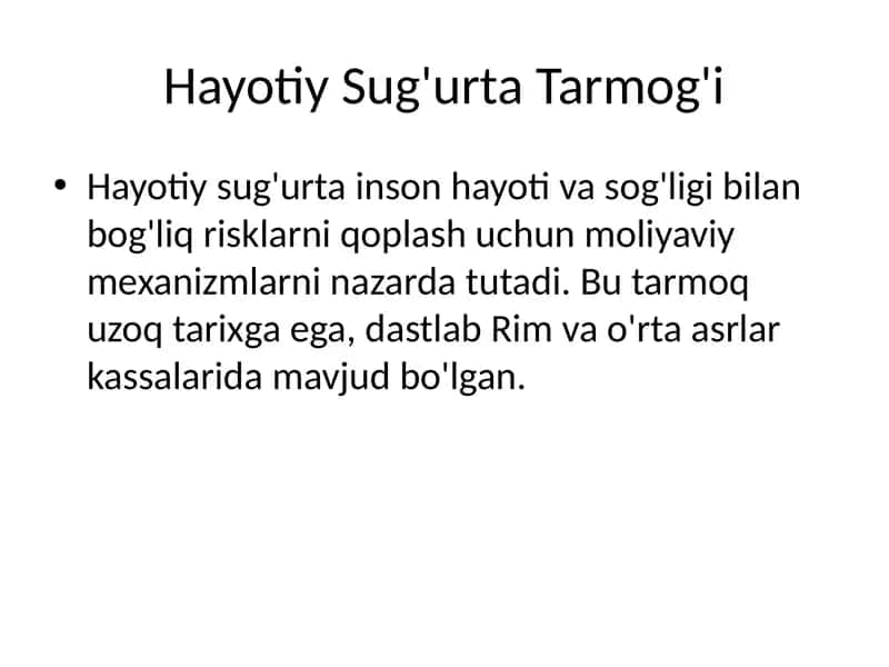 Hayotiy Sug'urta Tarmog'i