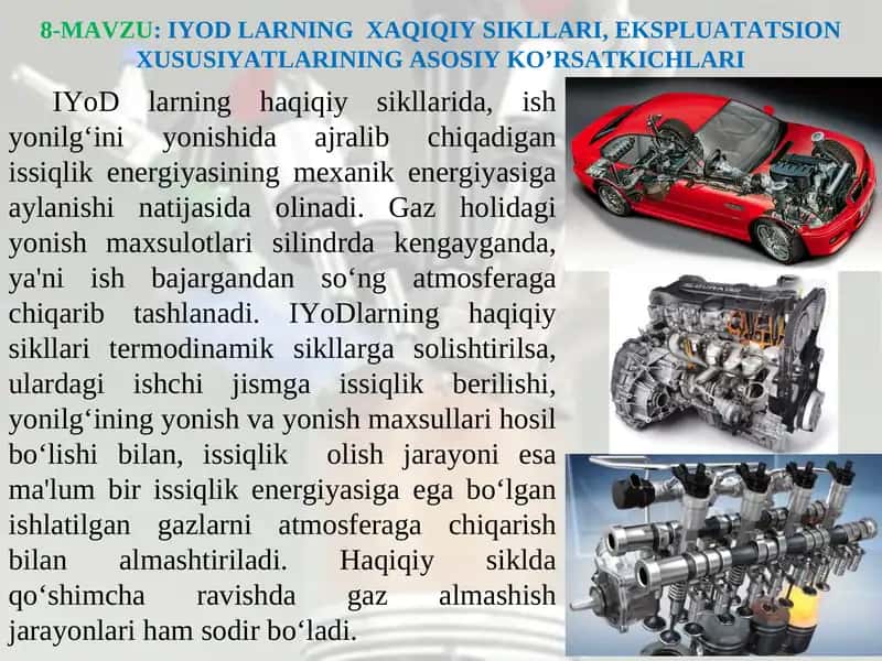 IYOD LARNING XAQIQIY SIKLLARI, EKSPLUATATSION XUSUSIYATLARINING ASOSIY KO’RSATKICHLARI