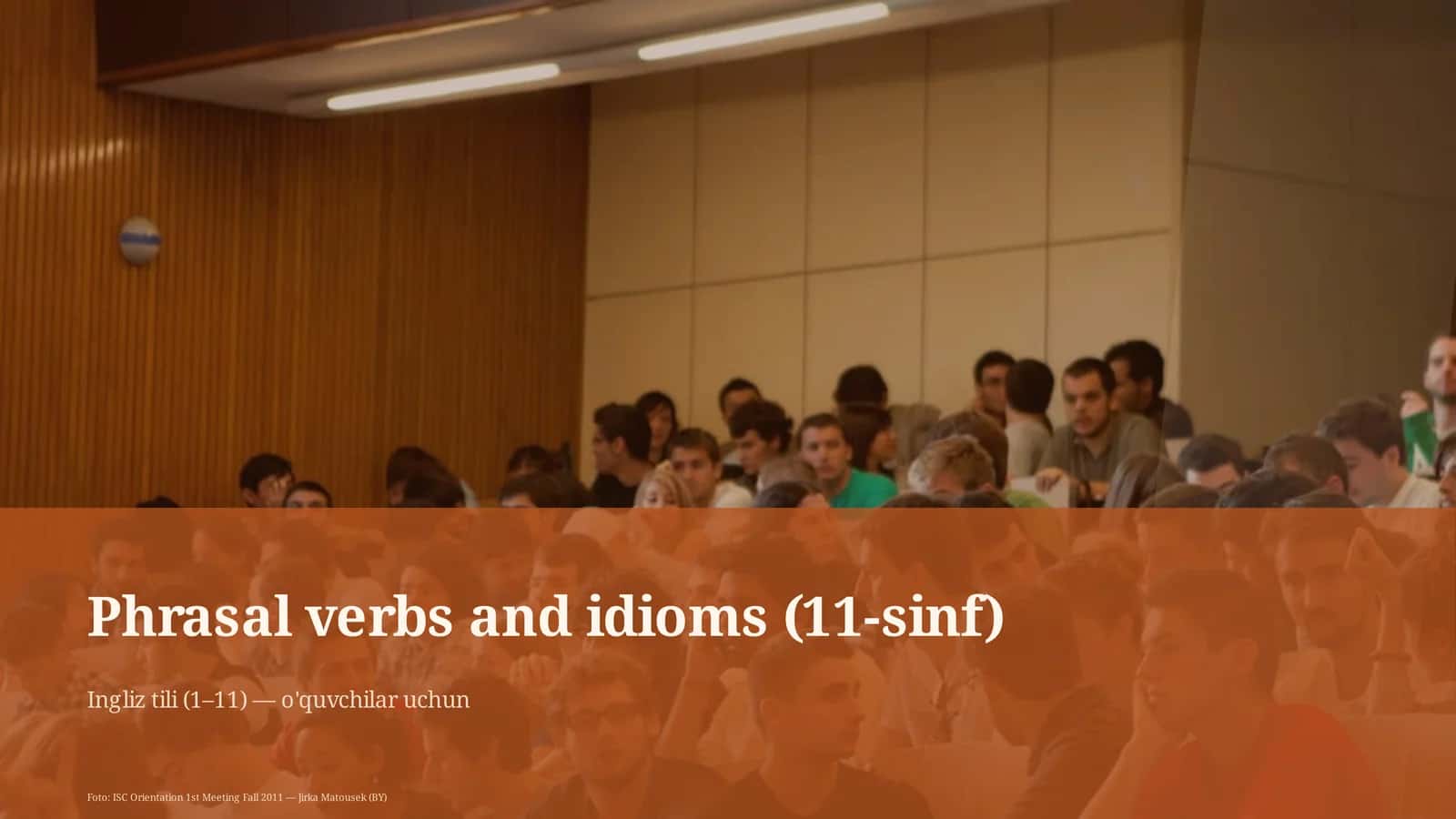 Phrasal verbs and idioms (11-sinf)