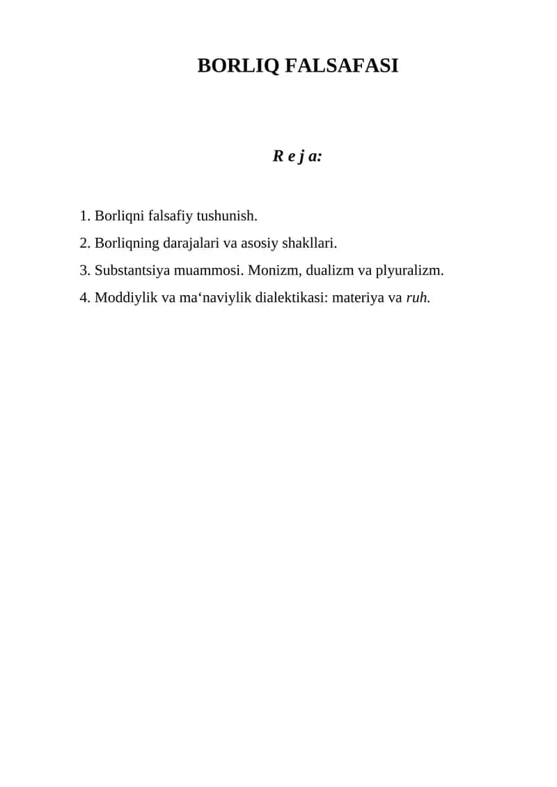 Borliq falsafasi