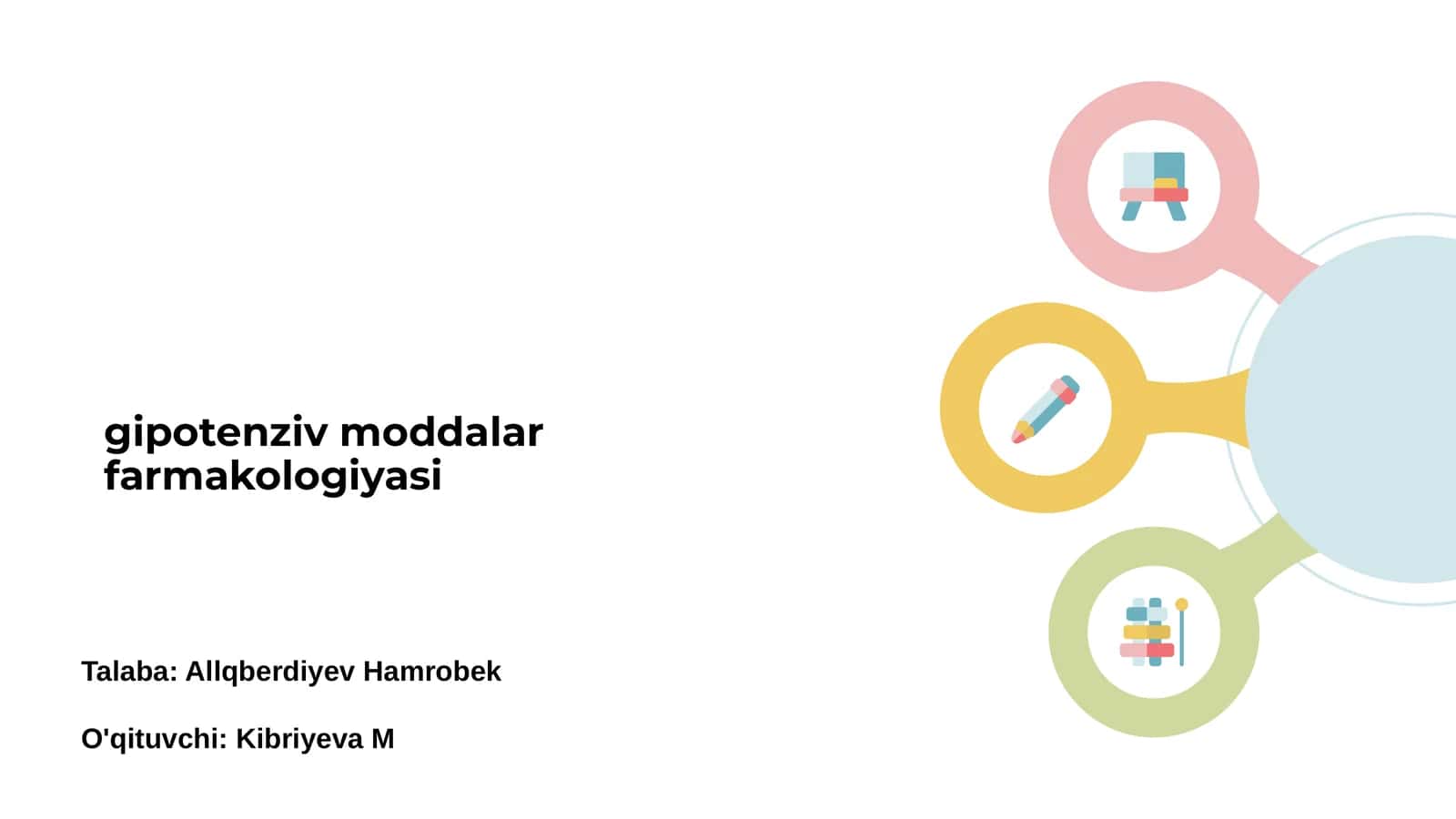 Gipotenziv moddalar farmakologiyasi