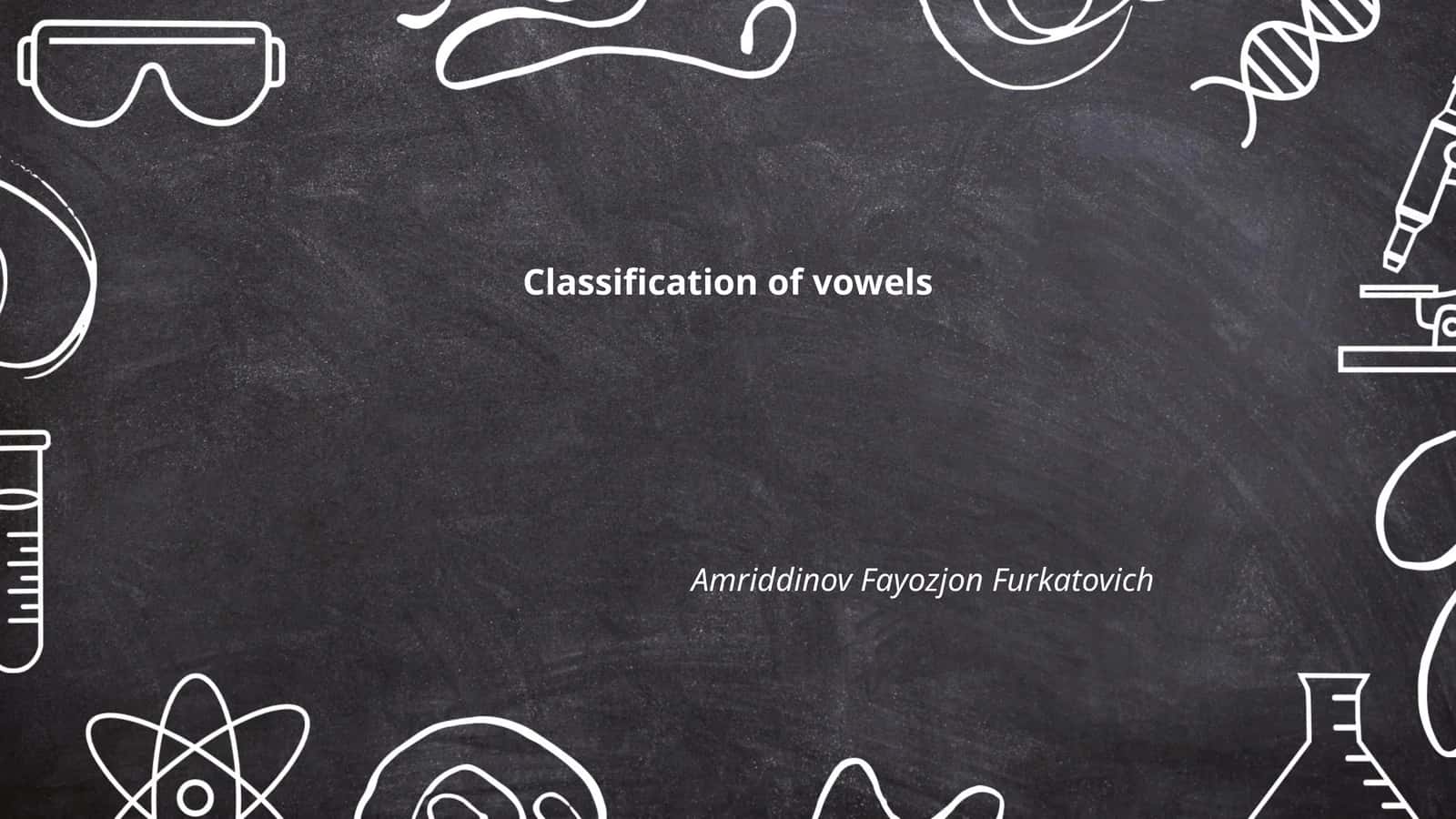 Classification of vowels