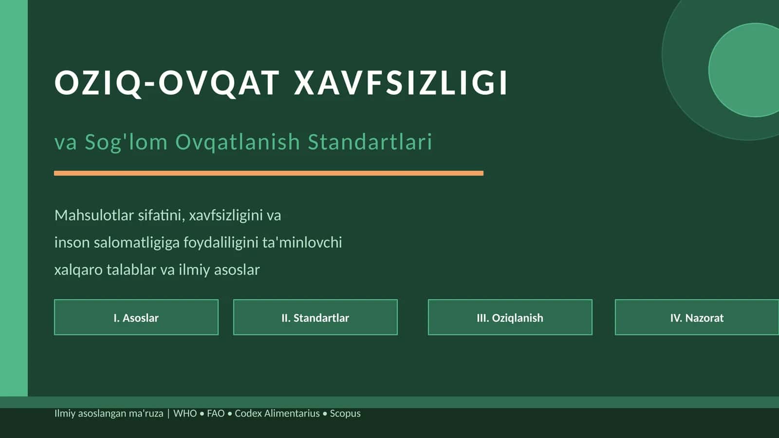 Mehmonxonada oziq ovqat xavfsizligi