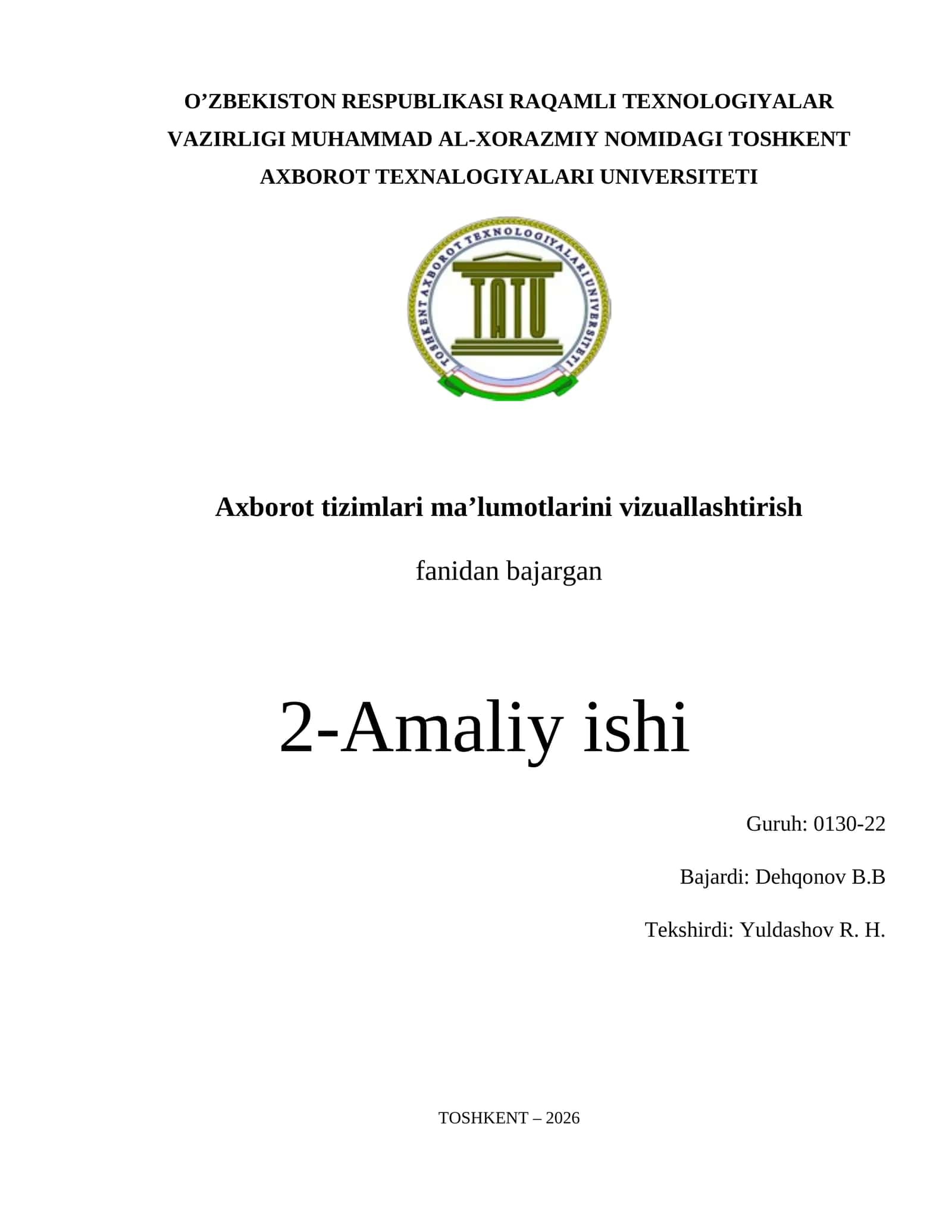 Statik va interaktiv vizuallashtirishlarni yaratish