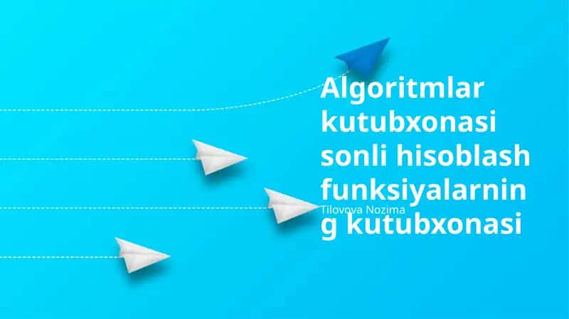 Algoritmlar kutubxonasi sonli hisoblash funksiyalarning kutubxonasi