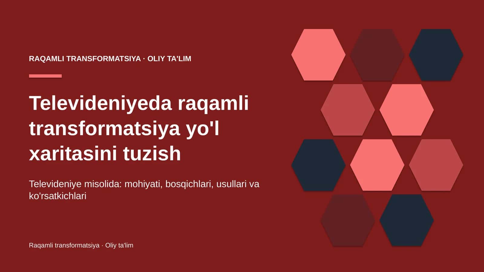 Televideniyeda raqamli transformatsiya yo'l xaritasini tuzish