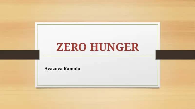 ZERO HUNGER