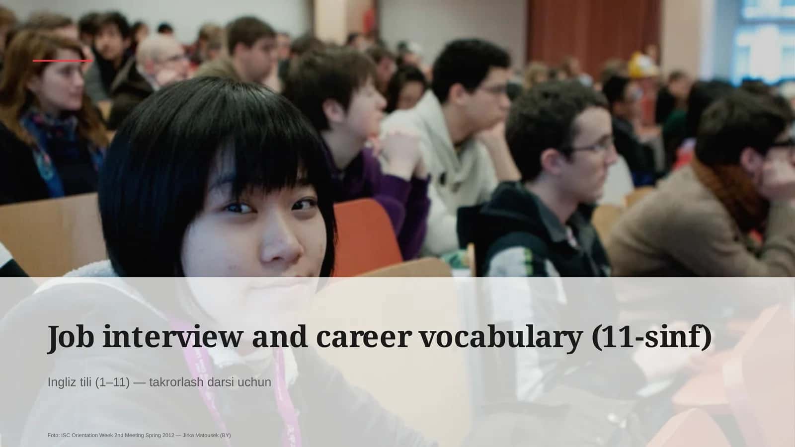 Job interview and career vocabulary (11-sinf)
