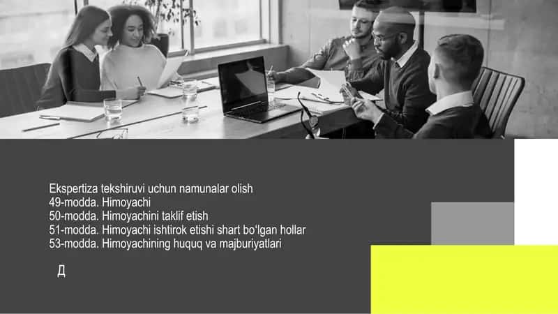 Ekspertiza tekshiruvi uchun namunalar olish