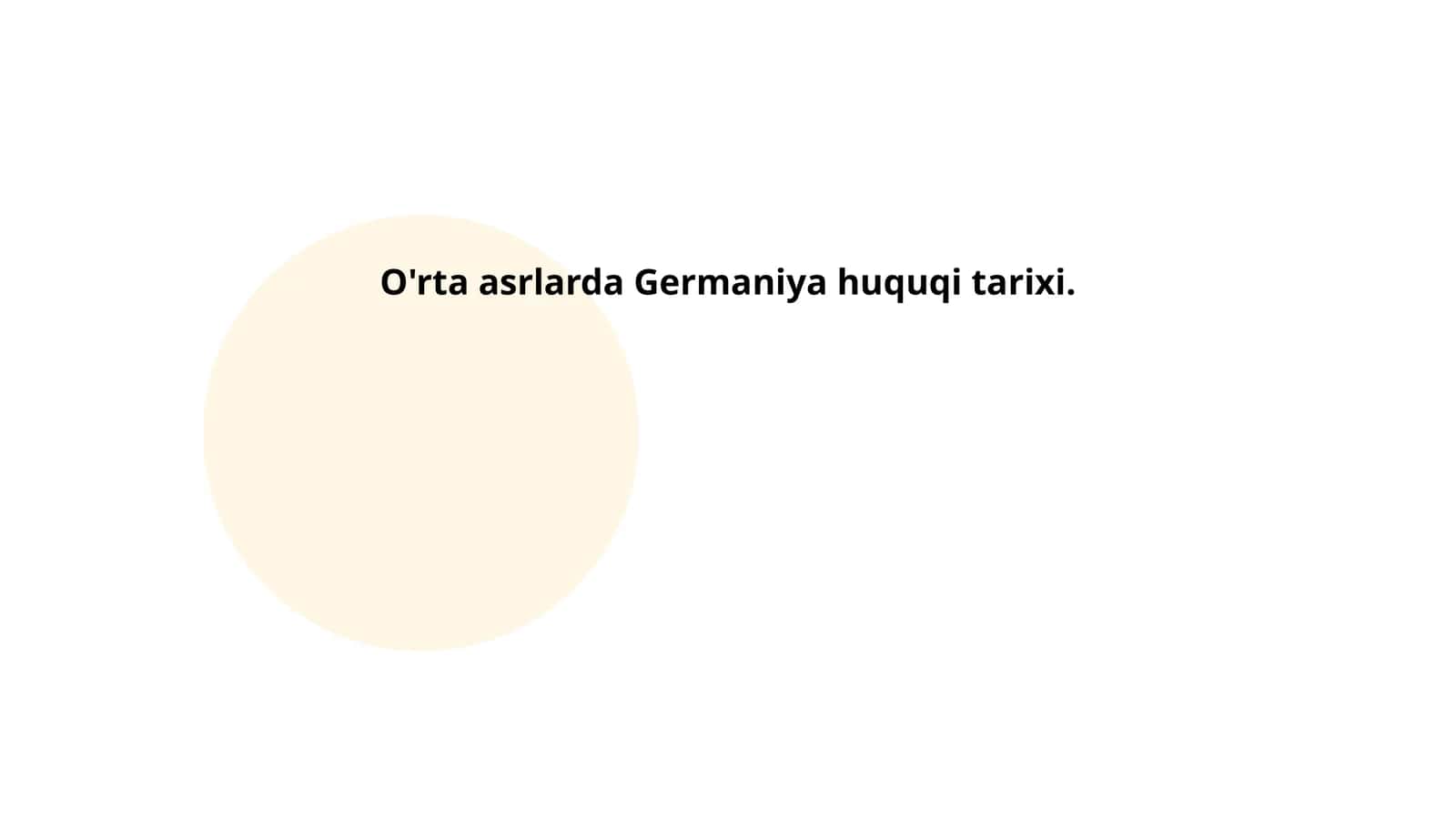O'rta asrlarda Germaniya huquqi tarixi