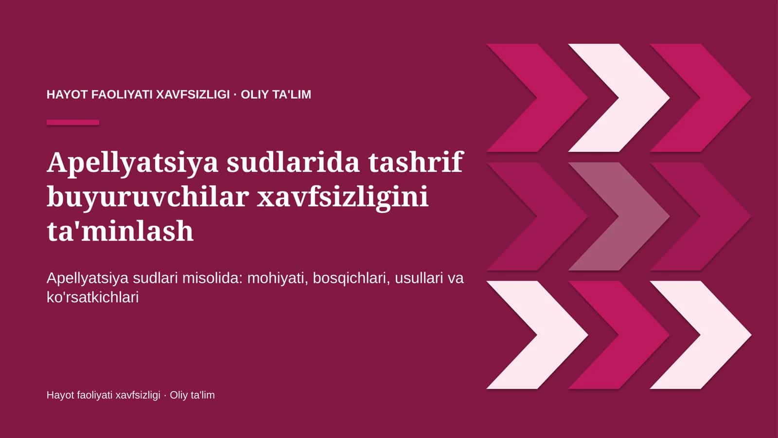 apellyatsiya sudlarida tashrif buyuruvchilar xavfsizligini ta'minlash 5271