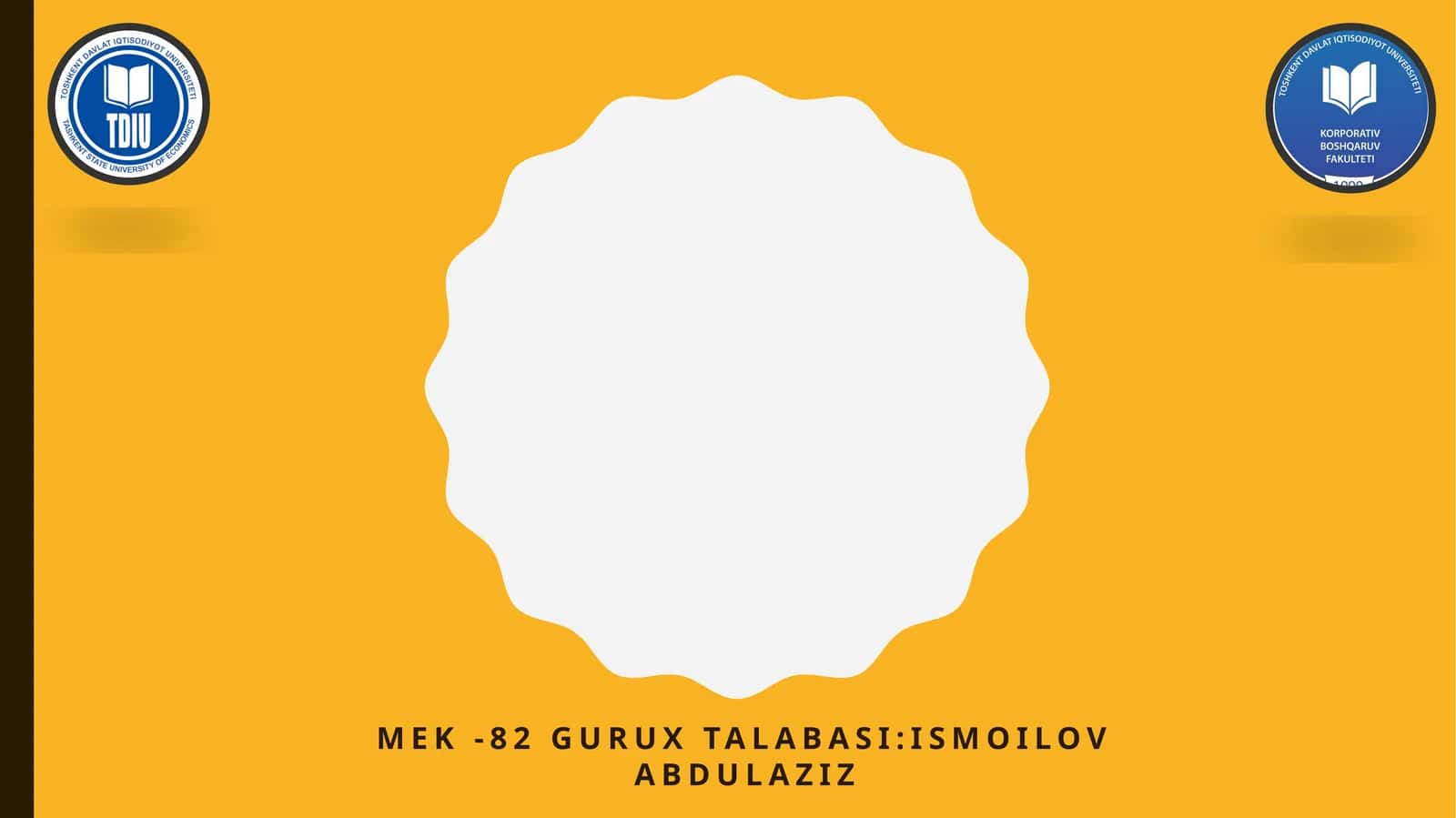 MEK -82 GURUX TALABASI:ISMOILOV ABDULAZIZ