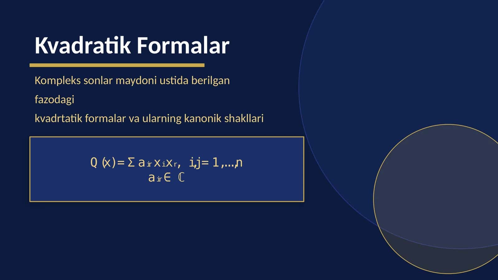 Kvadratik Formalar