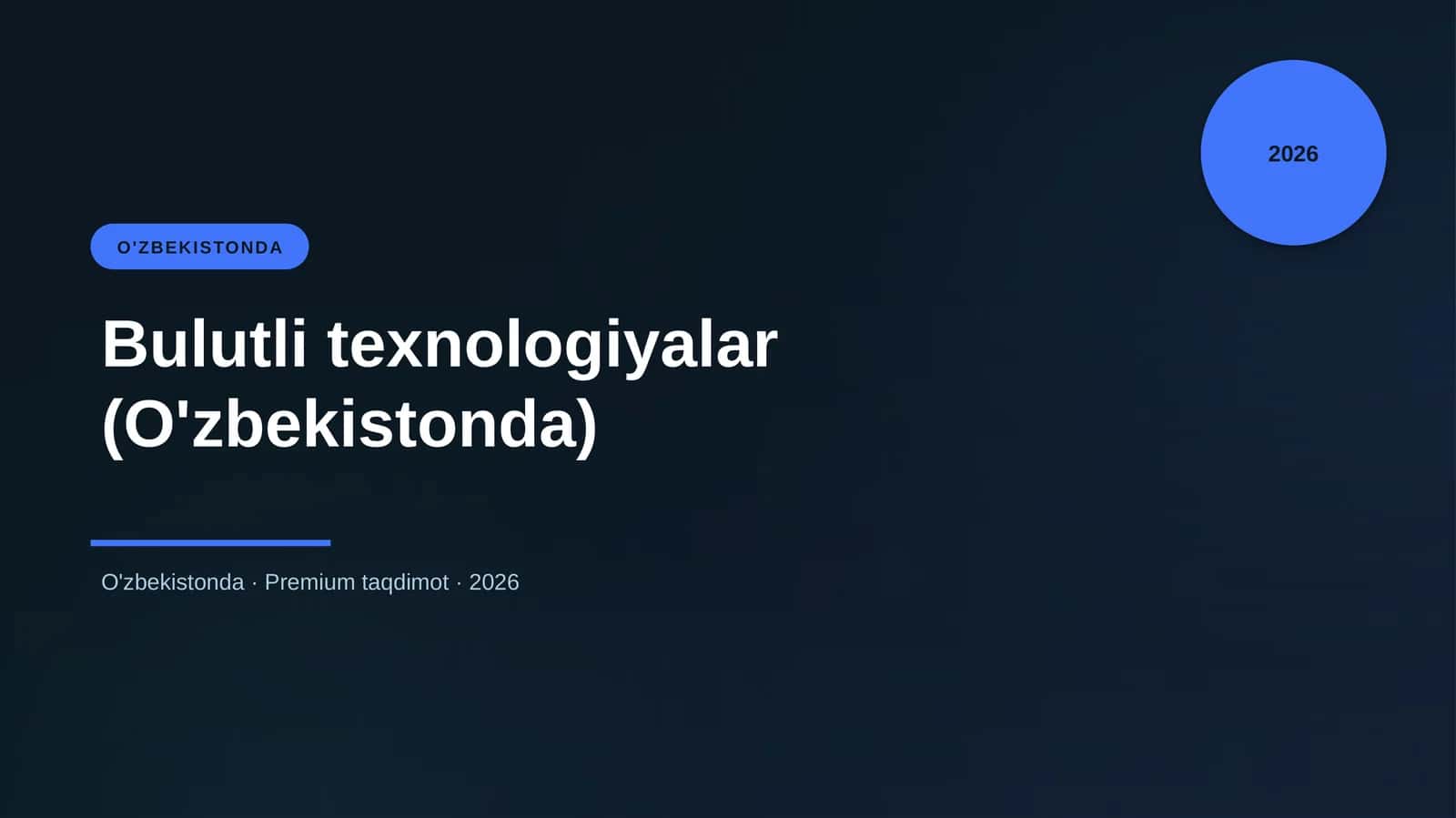 Bulutli texnologiyalar (O'zbekistonda)