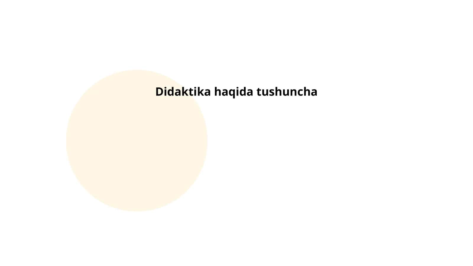 Didaktika haqida tushuncha