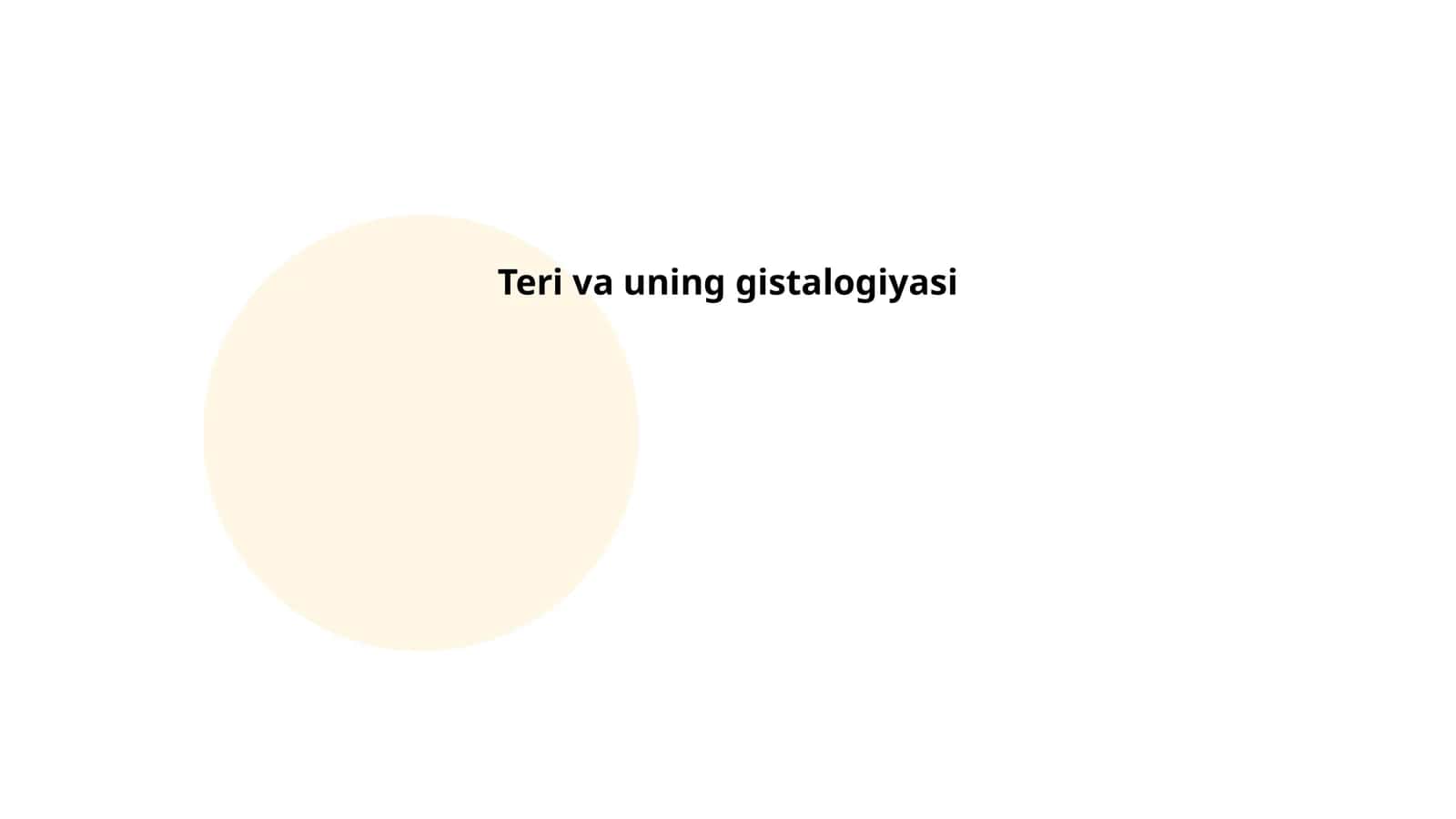 Teri va uning gistalogiyasi