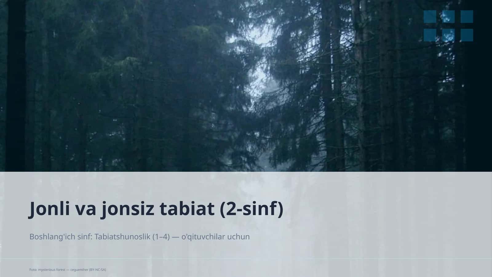 Jonli va jonsiz tabiat (2-sinf)